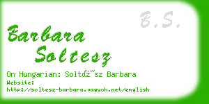 barbara soltesz business card